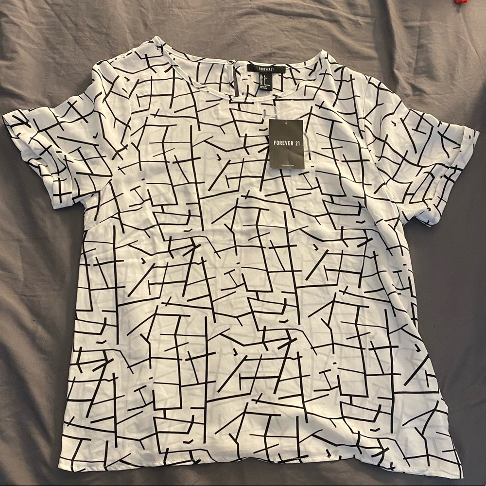 Black and white dress shirt